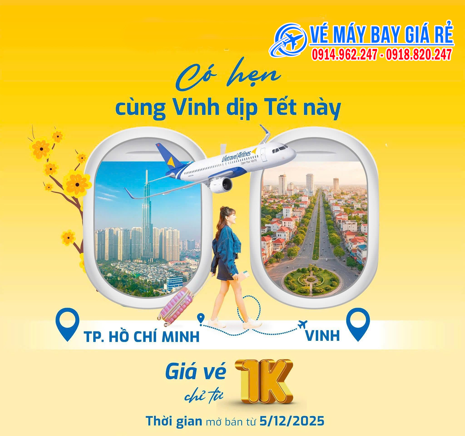 vé đi vinh giá rẻ