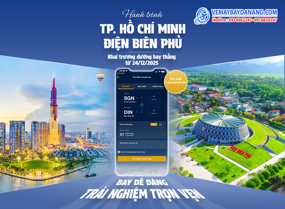 vé máy bay đi điện biên