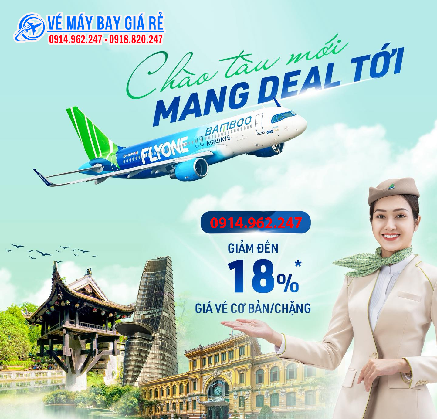 vé may bay giá rẻ bamboo airways